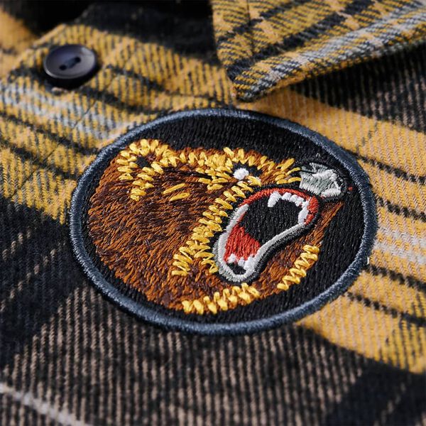 Sárga és fekete kockás gyereking 140