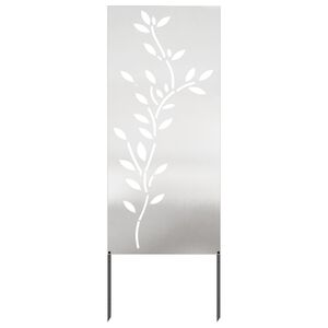 vidaXL Kertv&eacute;dő v&aacute;szon Vir&aacute;gos Ez&uuml;st 50 x 140 cm Rozsdamentes ac&eacute;l