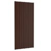 vidaXL Tetőpanel 12 db Barna 100 x 45 cm Horganyzott ac&eacute;l