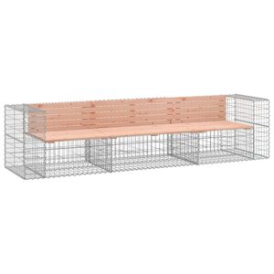 vidaXL t&ouml;m&ouml;r dugl&aacute;szfenyő gabion kerti pad 287x71x65,5 cm