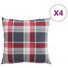 vidaXL 4 db piros kock&aacute;s mint&aacute;s sz&ouml;vet kanap&eacute;p&aacute;rna 50 x 50 cm