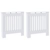 vidaXL Radi&aacute;tor fedez&eacute;k 2 db Feh&eacute;r 78 x 19 x 81,5cm Szerelt Fa