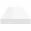 vidaXL 4 db feh&eacute;r MDF lebegő fali polc 80 x 23,5 x 3,8 cm