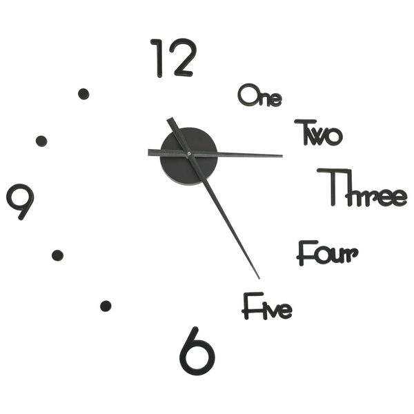 vidaXL fekete modern 3D falióra 100 cm XXL