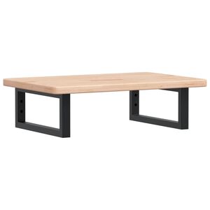 vidaXL acél és tömör tölgyfa falra szerelhető mosdópolc