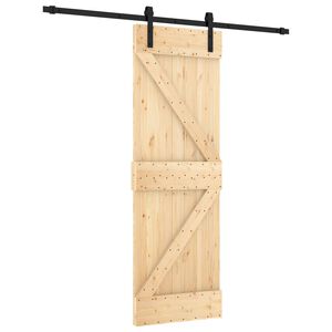vidaXL Cs&uacute;sz&oacute; ajt&oacute; 70 x 210 cm Szil&aacute;rd Fenyőfa (Nem Kezelt)