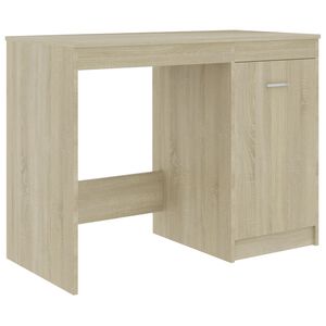 vidaXL sonoma t&ouml;lgy sz&iacute;nű szerelt fa &iacute;r&oacute;asztal 100 x 50 x 76 cm