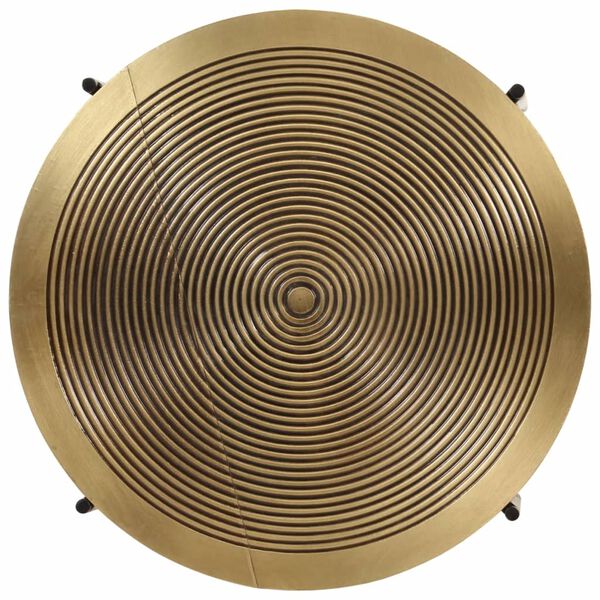 vidaXL 2 db sárgaréz fekete fém dohányzóasztal