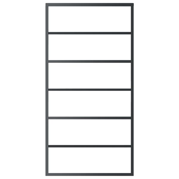 vidaXL ESG üveg és alumínium tolóajtó fémszerelvény-szettel 102x205 cm