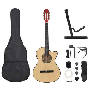 vidaXL 12 r&eacute;szes 6 h&uacute;ros western git&aacute;r szett hangsz&iacute;nszab&aacute;lyz&oacute;val