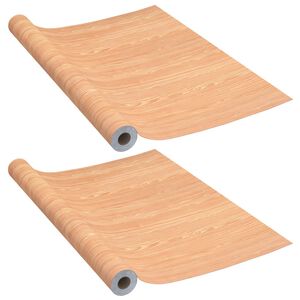 vidaXL 2 db juharsz&iacute;nű &ouml;ntapad&oacute; PVC ajt&oacute;f&oacute;lia 210 x 90 cm