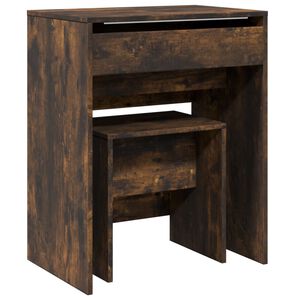 vidaXL f&uuml;st&ouml;s t&ouml;lgy sz&iacute;nű f&eacute;s&uuml;lk&ouml;dőasztal &eacute;s &uuml;lőke 60x40x113,5 cm