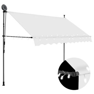vidaXL kr&eacute;msz&iacute;nű k&eacute;zzel kih&uacute;zhat&oacute; LED-es napellenző 250 cm