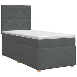 vidaXL Boxspring &aacute;gy matraccal S&ouml;t&eacute;tsz&uuml;rke Egyszem&eacute;lyes Sz&ouml;vet