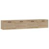 vidaXL 2 db sonoma t&ouml;lgy sz&iacute;nű szerelt fa faliszekr&eacute;ny 100x36,5x35 cm