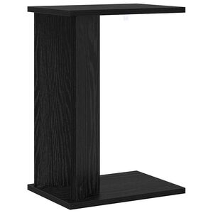 vidaXL V&eacute;gasztal Fekete t&ouml;lgy 35 x 25 x 50 cm Szerelt Fa