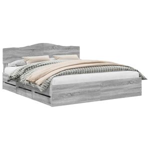 vidaXL &Aacute;gykeret fi&oacute;kkal Sz&uuml;rke Sonoma 200 x 200 cm M&eacute;rn&ouml;ki Fa