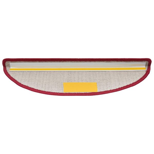 vidaXL 20 db lépcsőszőnyeg 56 x 17 x 3 cm piros félkör alakú