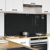 vidaXL Konyhai splashback Fekete 70 x 60 cm edzett üveg
