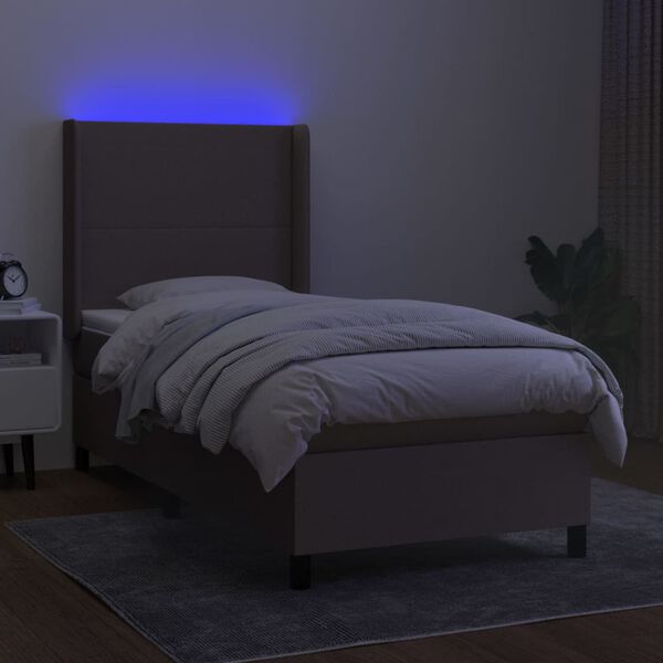 vidaXL t&oacute;psz&iacute;nű sz&ouml;vet rug&oacute;s &eacute;s LED-es &aacute;gy matraccal 90x190 cm