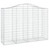 vidaXL 9 db íves horganyzott vas gabion kosár 200x50x140/160 cm