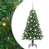 vidaXL Mű kar&aacute;csonyfa 150 LED-del Z&ouml;ld 120 cm PVC &eacute;s Ac&eacute;l &eacute;s Műanyag