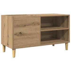 vidaXL k&eacute;zműves t&ouml;lgy sz&iacute;nű szerelt fa hanglemezszekr&eacute;ny 84,5x38x48 cm