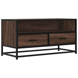 vidaXL barna t&ouml;lgy sz&iacute;nű szerelt fa &eacute;s f&eacute;m TV-szekr&eacute;ny 80x34,5x40 cm