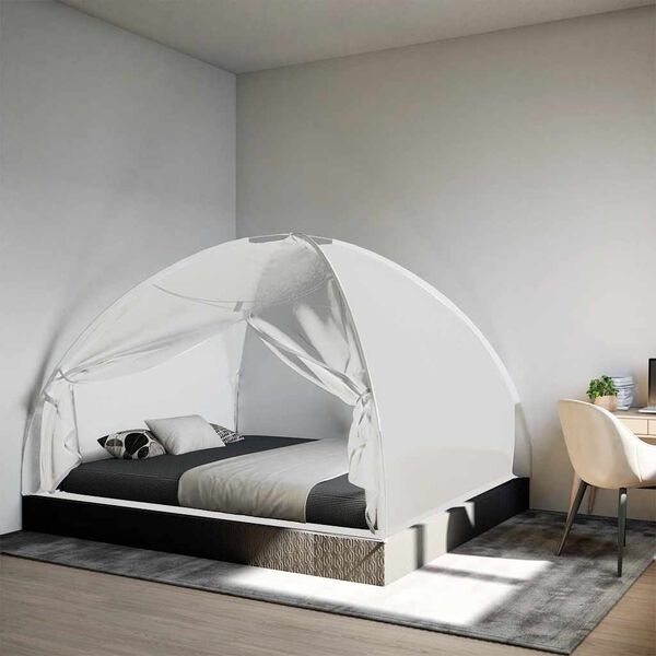 vidaXL fehér hálós mongol szúnyogháló ajtókkal 200 x 180 x 135 cm