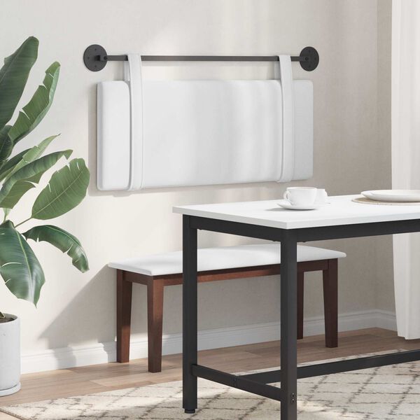 vidaXL Fali Fejt&aacute;mla Falra szerelhető Feh&eacute;r 110 x 55 x 5 cm sz&ouml;vet