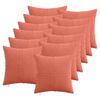 vidaXL P&aacute;rna huzat 12 pcs ALMELO Piros Narancs 50 x 50 cm cord