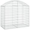 vidaXL &iacute;ves horganyzott vas gabion kos&aacute;r 100x50x80/100 cm