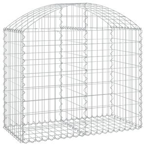 vidaXL &iacute;ves horganyzott vas gabion kos&aacute;r 100x50x80/100 cm