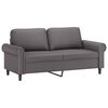 vidaXL 2 szem&eacute;lyes sz&uuml;rke műbőr kanap&eacute; 140 cm