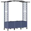 vidaXL Magas&iacute;tott &Aacute;gy Trellis-szel &eacute;s Tetővel Sz&uuml;rke 164 x 40 x 144 cm
