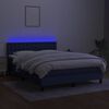 vidaXL k&eacute;k sz&ouml;vet rug&oacute;s &eacute;s LED-es &aacute;gy matraccal 140x190 cm