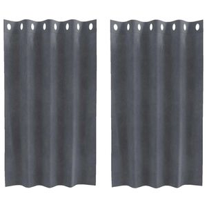 vidaXL S&ouml;t&eacute;t&iacute;tő f&uuml;gg&ouml;ny&ouml;k 2 db Vil&aacute;gossz&uuml;rke 140 x 140 cm B&aacute;rsony