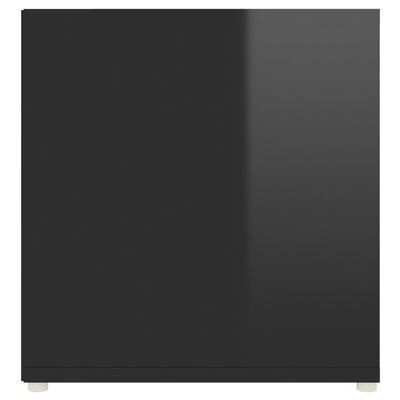 vidaXL magasfényű fekete forgácslap TV-szekrény 107 x 35 x 37 cm
