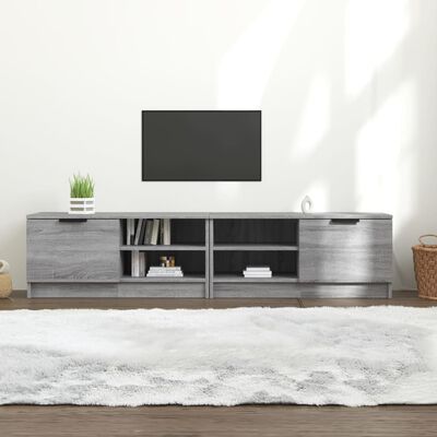 vidaXL 2 db szürke sonoma színű szerelt fa TV-szekrény 80x35x36,5 cm