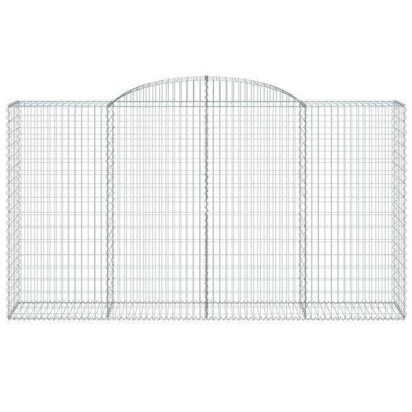 vidaXL 5 db &iacute;ves horganyzott vas gabion kos&aacute;r 300x50x160/180 cm