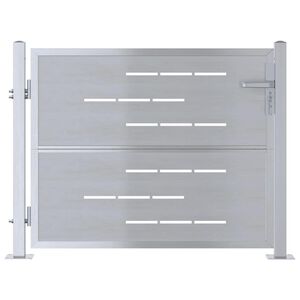 vidaXL Kerti kapu 85 x 70 cm Rozsdamentes Ac&eacute;l Ez&uuml;st Z&aacute;rolhat&oacute;