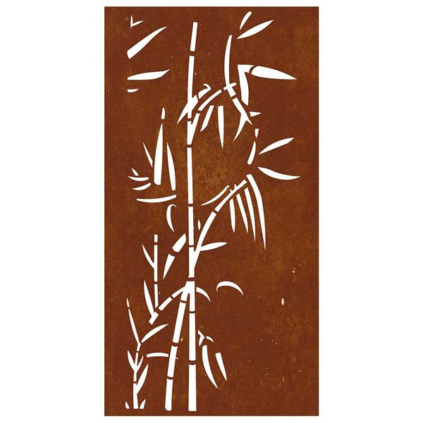 vidaXL bambuszmint&aacute;s corten ac&eacute;l kerti fald&iacute;sz 105 x 55 cm