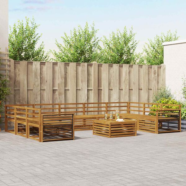 vidaXL &Uuml;lőgarnit&uacute;r&aacute;k 10 pcs Term&eacute;szetes T&ouml;m&ouml;r Ak&aacute;cfa