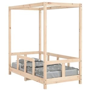 vidaXL t&ouml;m&ouml;r fenyőfa gyerek&aacute;gykeret 70 x 140 cm
