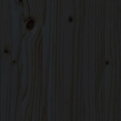 vidaXL fekete tömör fenyőfa ágykeret 90x200 cm