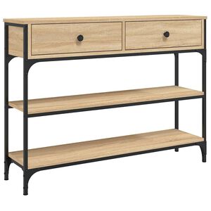 vidaXL f&uuml;st&ouml;s t&ouml;lgy sz&iacute;nű szerelt fa t&aacute;lal&oacute;asztal 100x25x75 cm