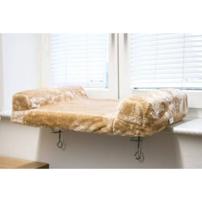 415654 Kerbl Windowsill Cat Bed Beige 36x56 cm 82656