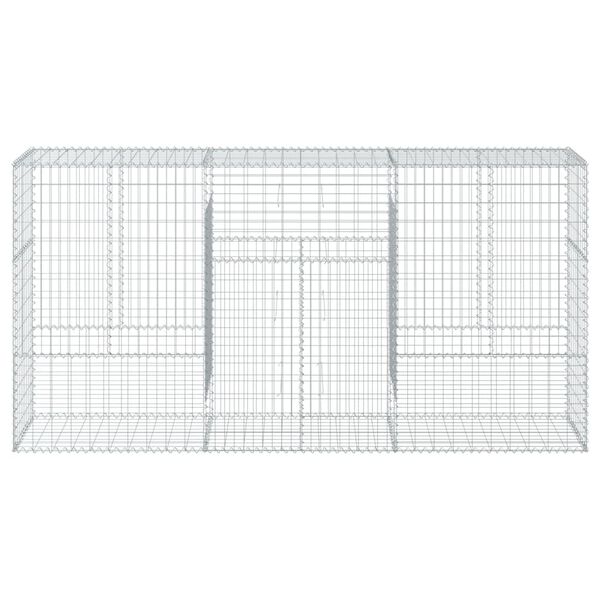vidaXL horganyzott vas gabion kos&aacute;r fed&eacute;llel 300 x 50 x 150 cm