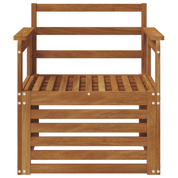 vidaXL K&uuml;lt&eacute;ri kanap&eacute; szett Term&eacute;szetes 71 x 63 x 73 cm T&ouml;m&ouml;r Ak&aacute;cfa