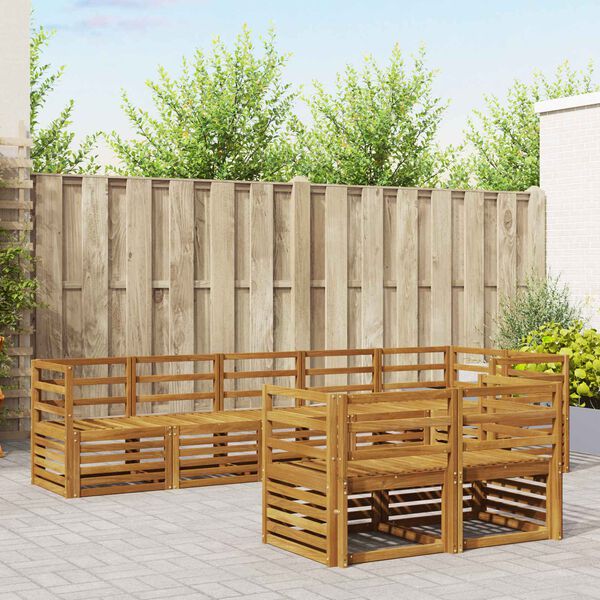 vidaXL &Uuml;lőgarnit&uacute;r&aacute;k 8 pcs Term&eacute;szetes T&ouml;m&ouml;r Ak&aacute;cfa